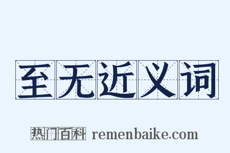 至无近义词是什么意思的图片